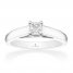 Tolkowsky Diamond Ring 1/3 Carat Princess-cut 14K White Gold