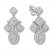 Diamond Dangle Earrings 1/2 ct tw Round-cut Sterling Silver