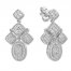 Diamond Dangle Earrings 1/2 ct tw Round-cut Sterling Silver