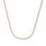 Wheat Chain Necklace 14K Yellow Gold 24" Length