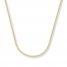 Wheat Chain Necklace 14K Yellow Gold 24" Length