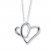 Daughter Part of My Heart Double Heart Necklace Sterling Silver