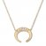 Diamond Crescent Necklace 1/4 ct tw Round-cut 10K Yellow Gold