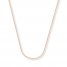 Wheat Chain Necklace 14K Rose Gold 20" Length