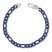 Men's Bracelet Blue Acrylic & Stainless Steel 8.5"