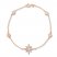 Diamond Star Bracelet 1/6 ct tw Round-cut 10K Rose Gold 7.25"