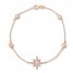 Diamond Star Bracelet 1/6 ct tw Round-cut 10K Rose Gold 7.25"