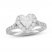 Neil Lane Diamond Engagement Ring 1-3/8 ct tw Heart/Round-Cut 14K White Gold