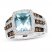 Le Vian Chocolatier Aquamarine Ring 5/8 ct tw Diamonds 14K Vanilla Gold