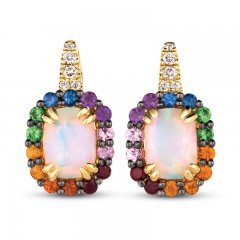 Le Vian Multi-Gemstone Earrings 1/10 ct tw Diamonds 14K Honey Gold