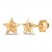 Children's Diamond-cut Star Stud Earrings 14K Yellow Gold