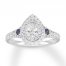 Neil Lane Diamond & Sapphire Engagement Ring 1 ct tw 14K Gold