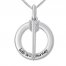 "Life is a Journey" Circle/Arrow Necklace Sterling Silver