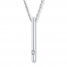 Diamond Bar Necklace 10K White Gold