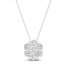 Diamond Fashion Necklace 1/5 ct tw Round-cut 10K White Gold 18"