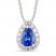 Le Vian Diamond & Ceylon Sapphire Necklace 1/5 ct tw 14K Vanilla Gold 18"