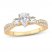 Diamond Engagement Ring Pear/Round 1 ct tw 14K Yellow Gold