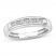 Men's Diamond Wedding Band 1/3 ct tw Round/Baguette 10K White Gold