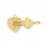 Heart & Key Charm 14K Yellow Gold