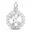 Letter H Charm Sterling Silver