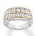 Men's Diamond Band 1 ct tw Round-cut 10K Two-Tone Gold