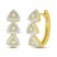 Diamond Hoop Earrings 1/2 ct tw Round-cut 10K Yellow Gold