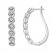 Diamond Hoop Earrings 1/2 ct tw Round-cut Sterling Silver