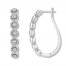 Diamond Hoop Earrings 1/2 ct tw Round-cut Sterling Silver