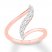 Diamond North South Ring 1/3 ct tw Round-cut 10K Rose Gold