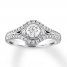 Diamond Engagement Ring 3/4 ct tw Round-cut 14K White Gold