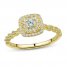 Diamond Engagement Ring 1/3 ct tw Round-cut 10K Yellow Gold