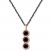 Black Diamond Necklace 1/2 ct tw 10K Rose Gold/Stainless Steel