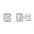 Diamond Stud Earrings 1/2 ct tw Round-cut 14K White Gold