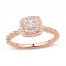 Diamond Engagement Ring 1/3 ct tw Round-cut 10K Rose Gold