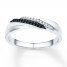 Black Diamond Ring 1/10 ct tw Round-cut Sterling Silver