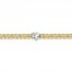 Heart Anklet 10K Two-Tone Gold 9.5-inch Length