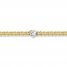 Heart Anklet 10K Two-Tone Gold 9.5-inch Length