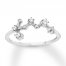 Virgo Zodiac Ring 1/10 ct tw Diamonds Sterling Silver