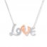 Love Necklace 1/8 ct tw Diamonds 10K Two-Tone Gold