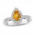 Citrine & White Lab-Created Sapphire Ring Sterling Silver