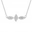 Diamond Geometric Necklace 1/5 ct tw Round-cut 10K White Gold