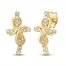 Le Vian Diamond Cross Earrings 1/5 ct tw 14K Honey Gold