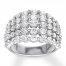 Diamond Ring 2-1/2 ct tw Round-cut 10K White Gold