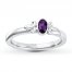 Stackable Ring Amethyst Sterling Silver