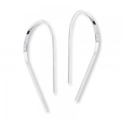 Wire Earrings 14K White Gold