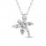 Diamond Dragonfly Necklace 1/5 ct tw Baguette & Round-cut 10K White Gold 18"