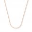 Wheat Chain Necklace 14K Rose Gold 16" Length