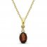 Garnet and Diamond Accent Necklace 10K Yellow Gold