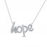 Diamond Hope Necklace 1/5 ct tw Sterling Silver 17.25"