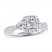 Leo Diamond Engagement Ring 7/8 ct tw Princess/Round 14K White Gold